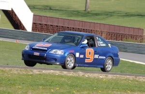 Dave and Kai, testing at Lime Rock Park